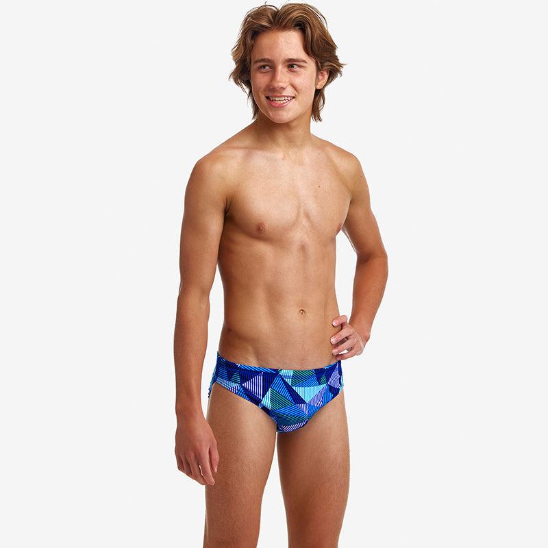 Funky Trunks - Blue Bars - Boys Classic Briefs