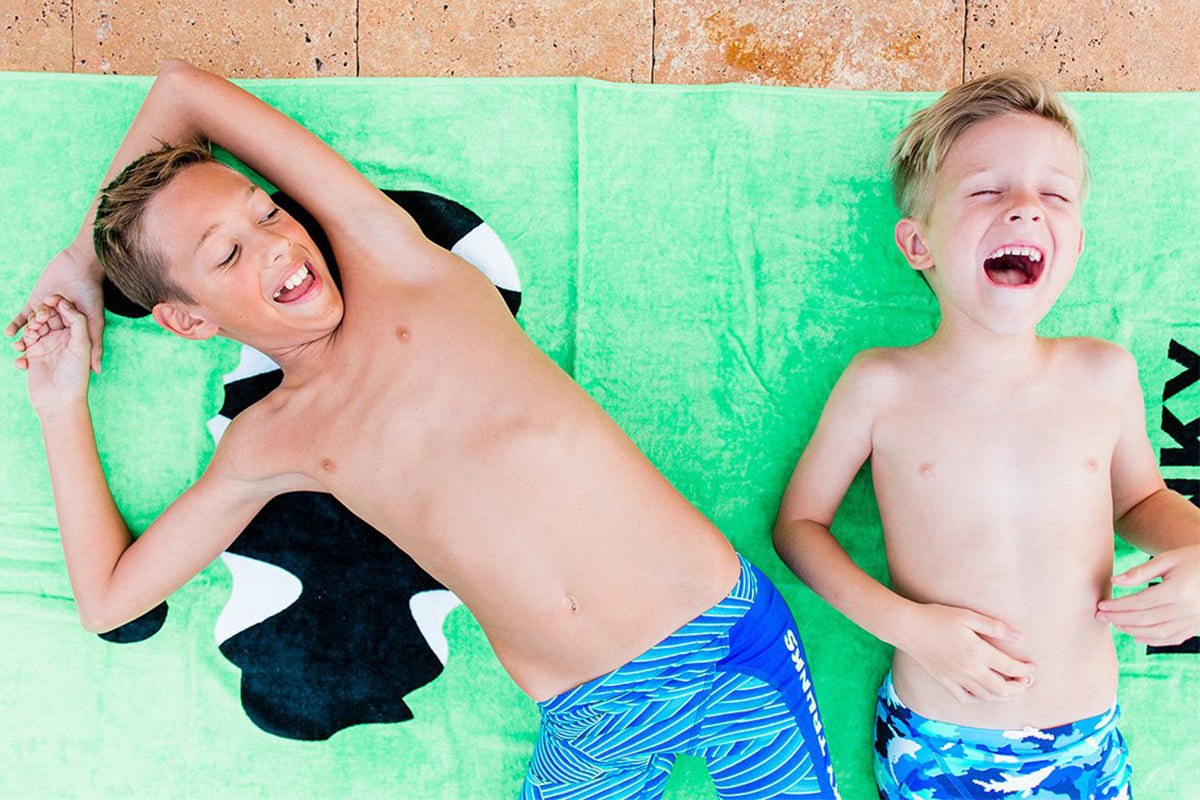 Funky Trunks - White Pointer - Toddler Boys Miniman Jammers