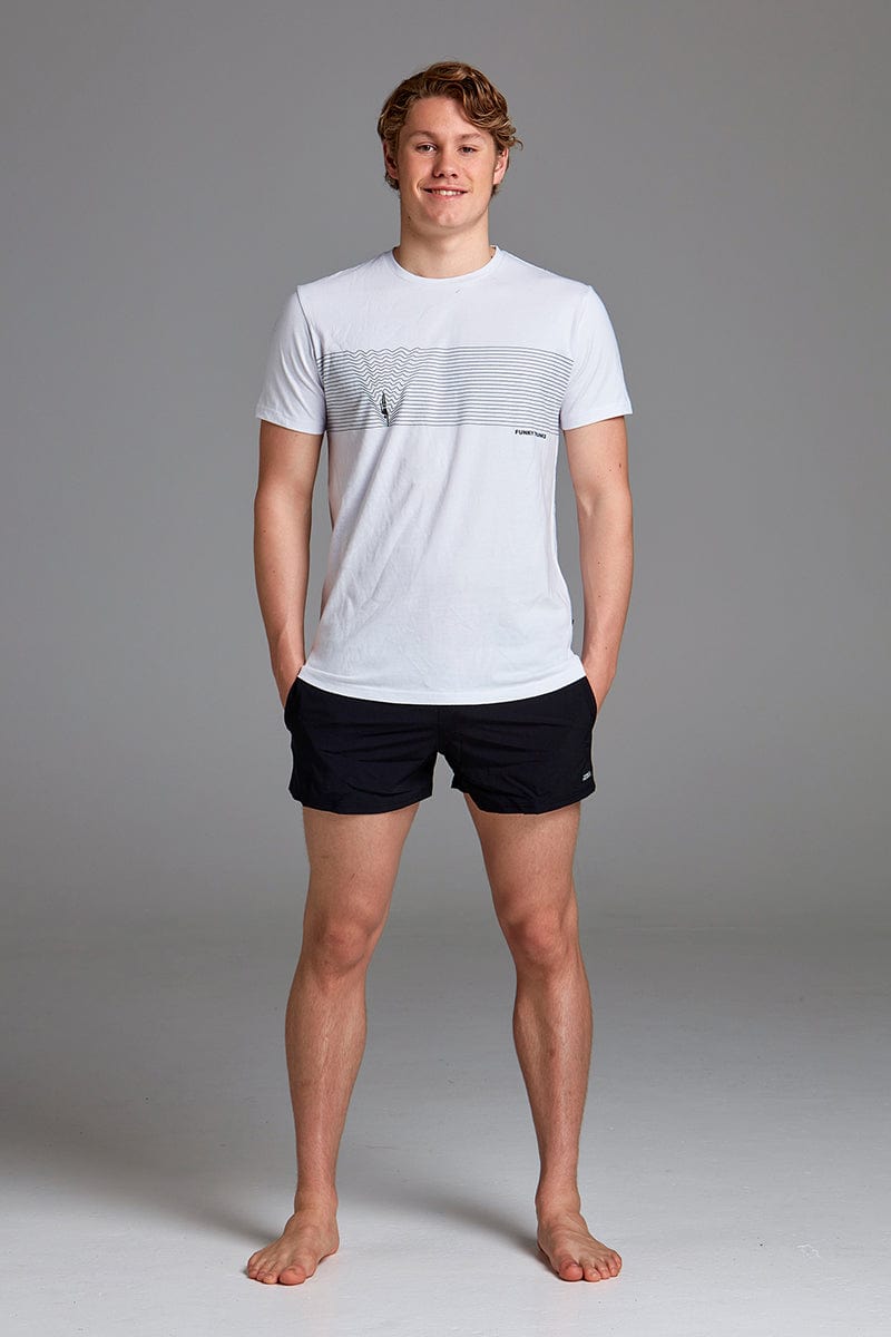 Funky Trunks - Black Line Mens T-Shirt