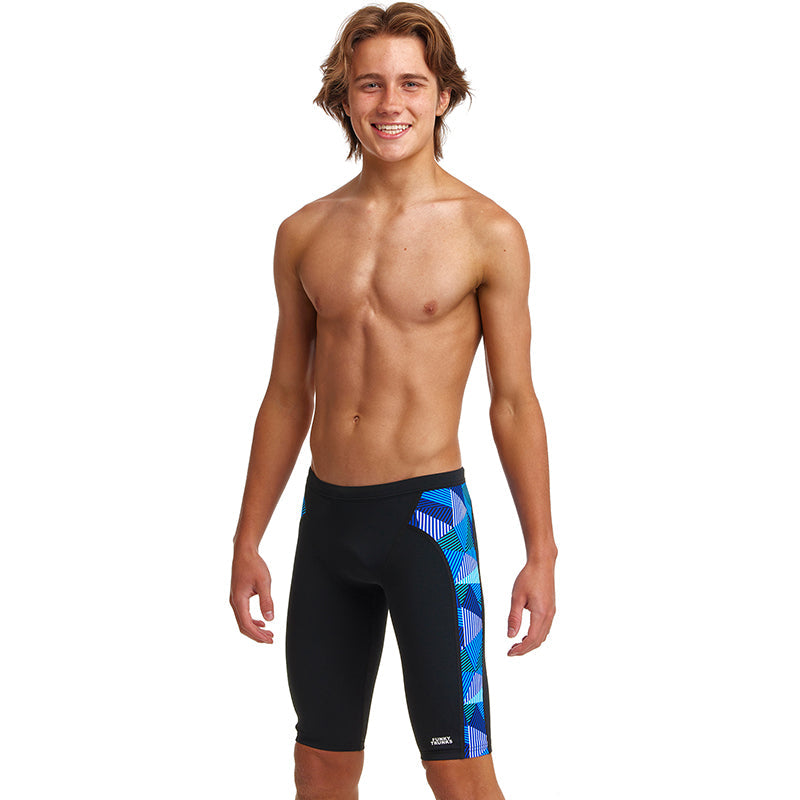 Funky Trunks - Blue Bars - Boys Training Jammers