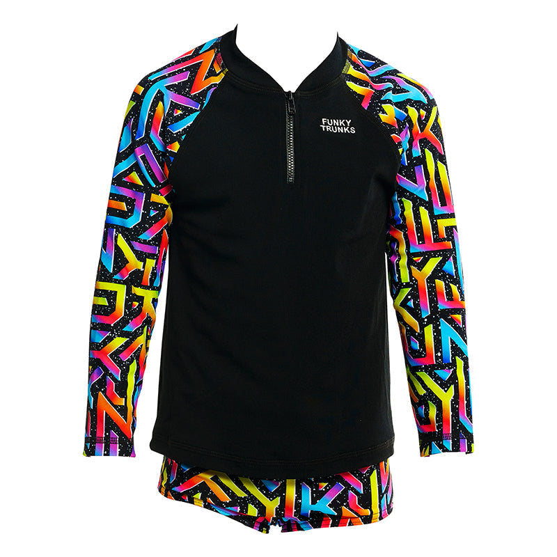 Funky Trunks - Brand Galaxy - Toddler Boys Zippy Rash Vest