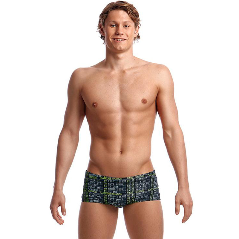Funky Trunks - Departure Board Mens Plain Front Trunks