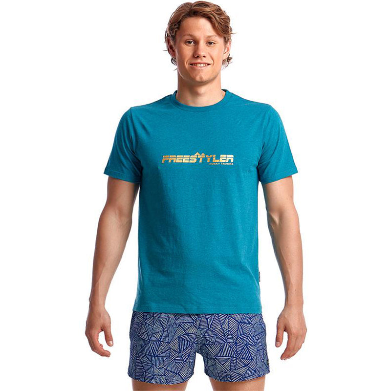 Funky Trunks - Golden Freestyler - Mens Crew Neck T-shirt