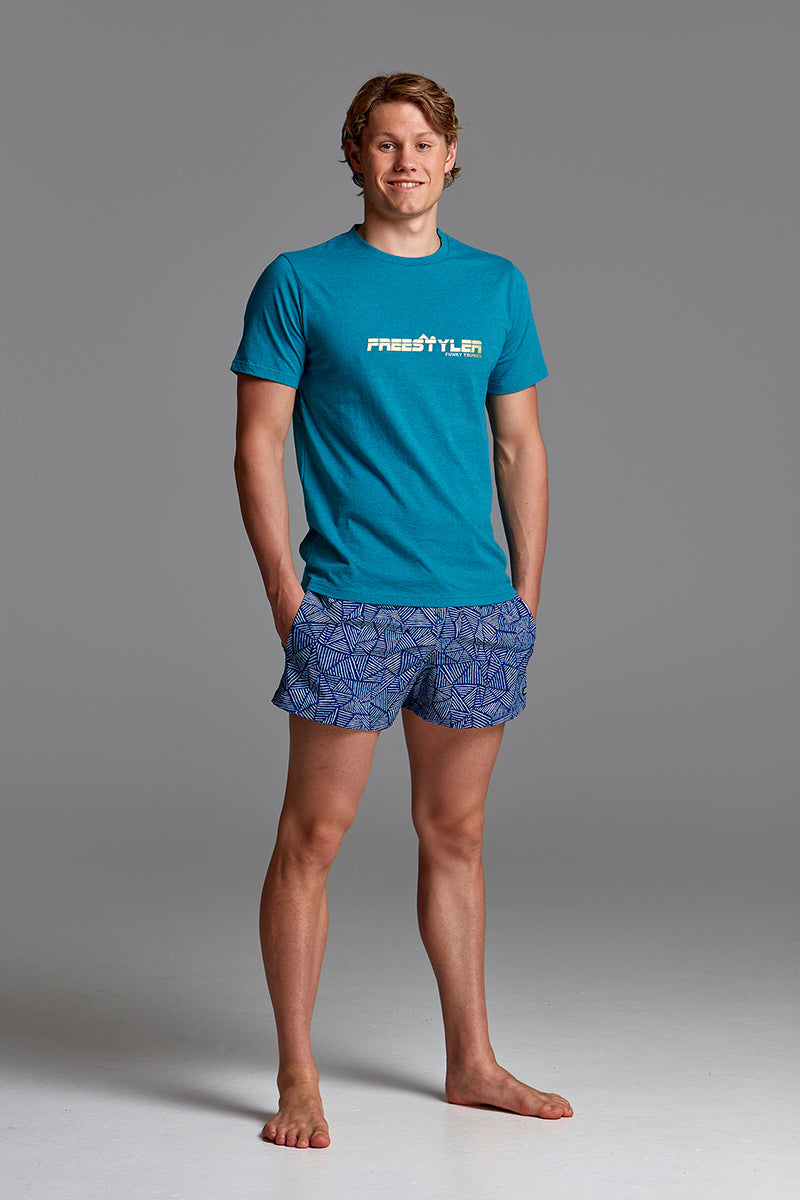 Funky Trunks - Golden Freestyler - Mens Crew Neck T-shirt