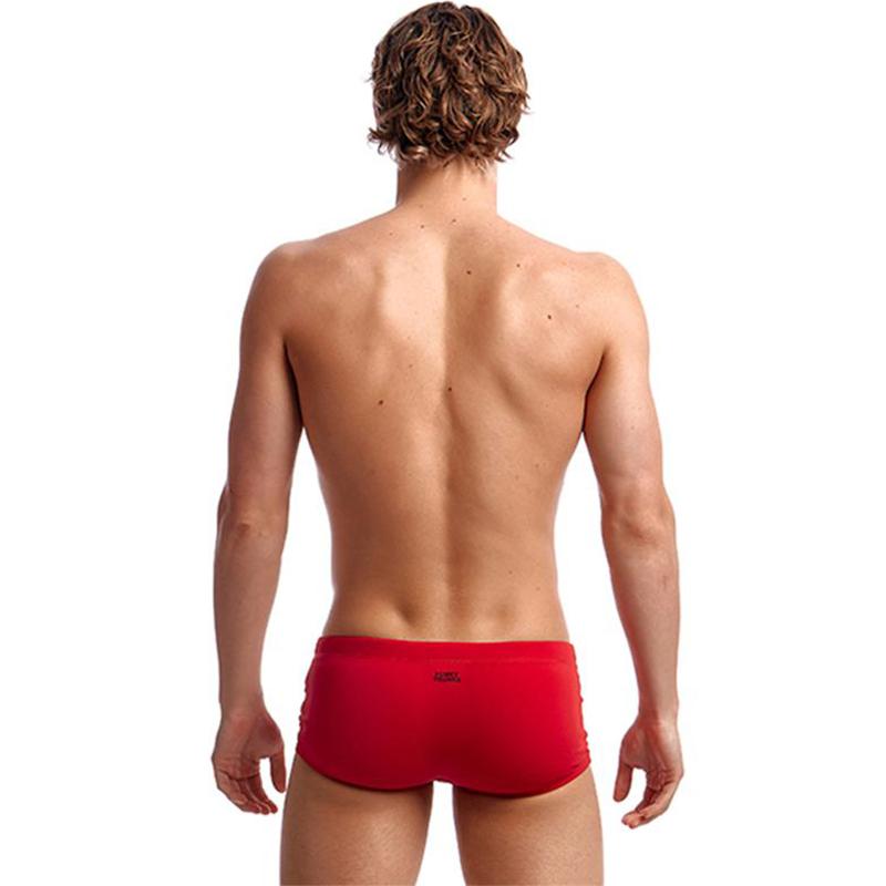 Funky Trunks - Still Red - Mens Plain Front Trunks