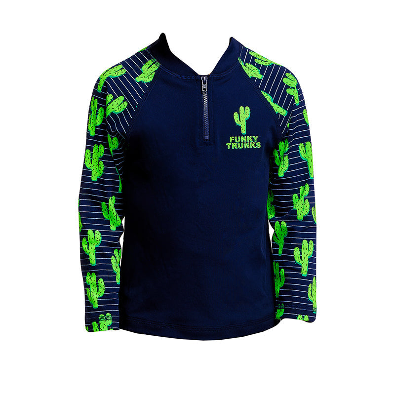 Funky Trunks - Prickly Pete - Toddler Boys Zippy Rash Vest