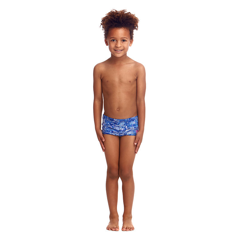 Funky Trunks - Sky City - Toddler Boy's Square Trunks