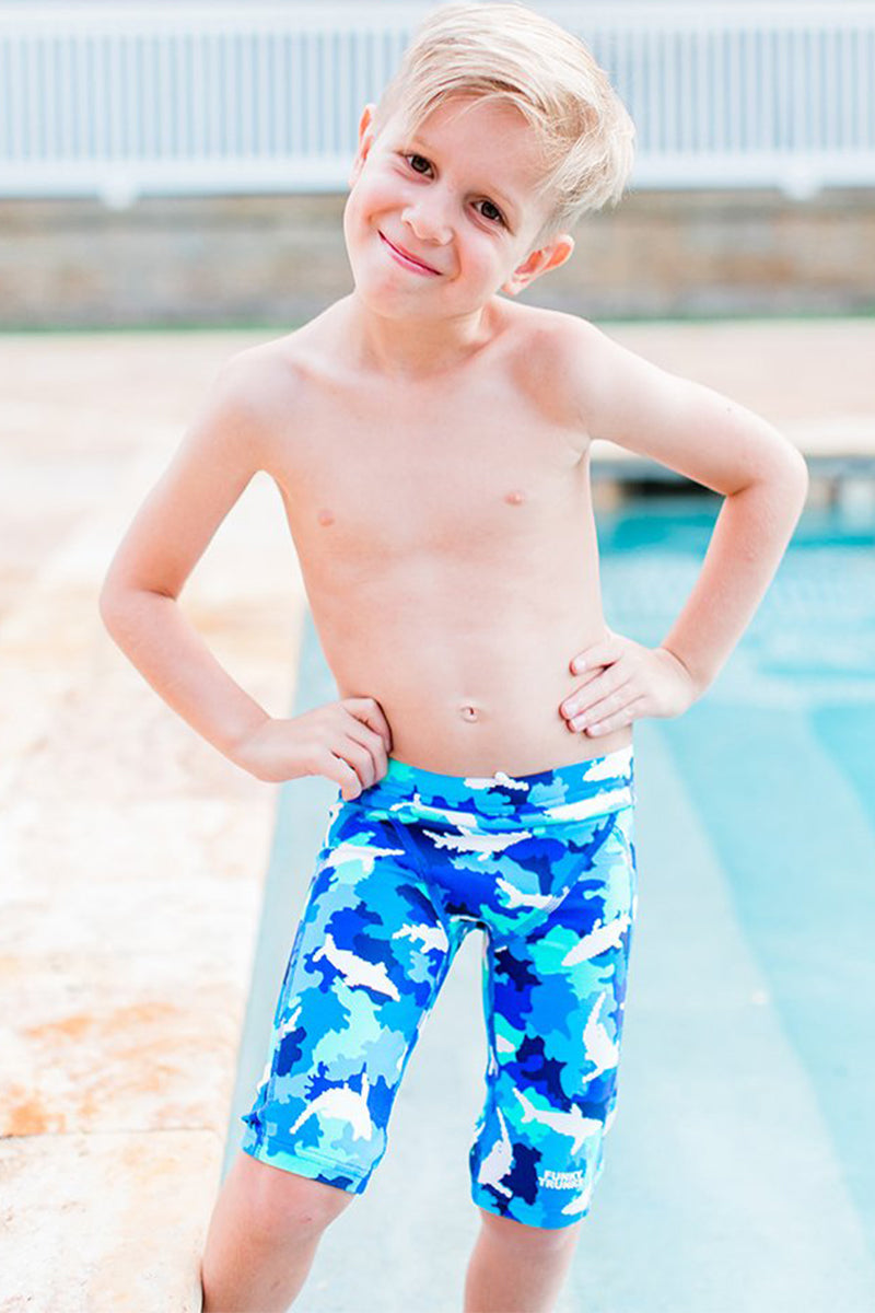 Funky Trunks - White Pointer - Toddler Boys Miniman Jammers