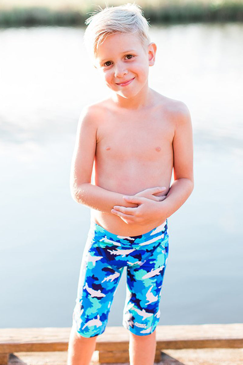 Funky Trunks - White Pointer - Toddler Boys Miniman Jammers