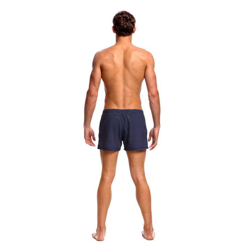 Funky Trunks - White Stripes Mens Shorty Shorts Short